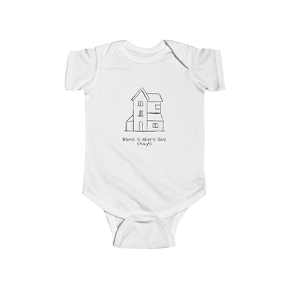 Infant Bodysuit — 'Home Is Where Love Stays' Sketch Baby Onesie