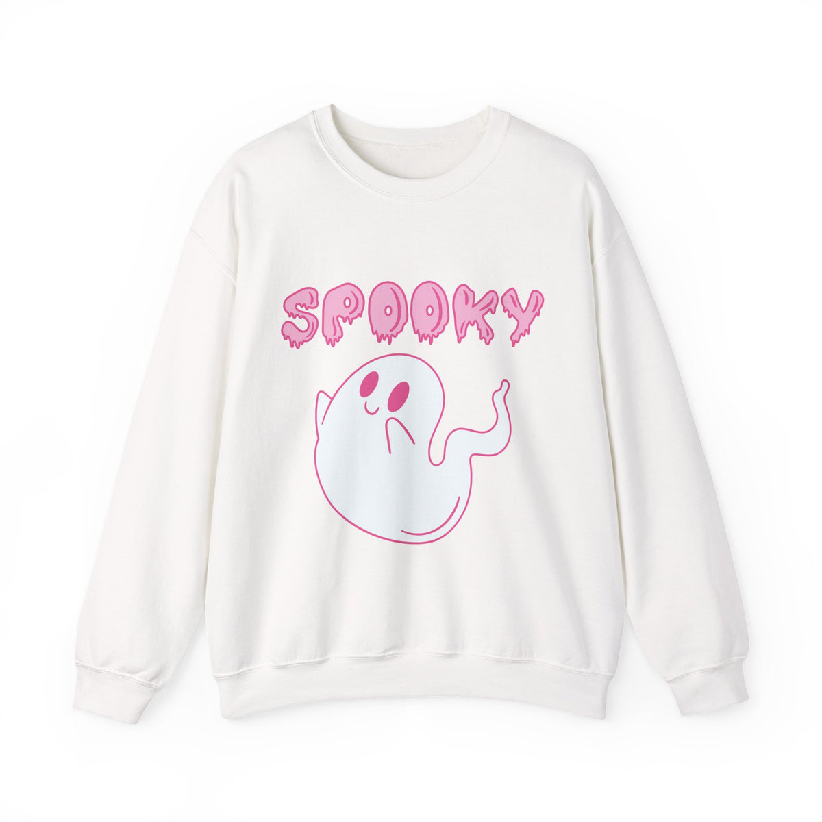Pink Cute Ghost Spooky sweatshirt | Halloween ghost crewneck