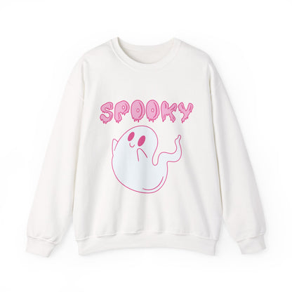 Pink Cute Ghost Spooky sweatshirt | Halloween ghost crewneck