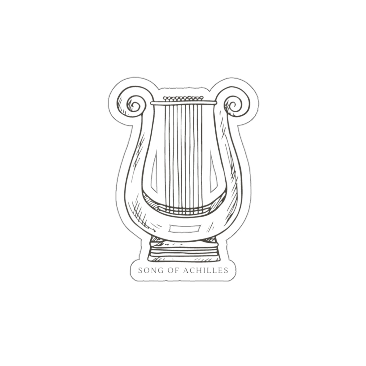 Lyre Die-Cut Sticker — 'Song of Achilles' Bookish Sticker