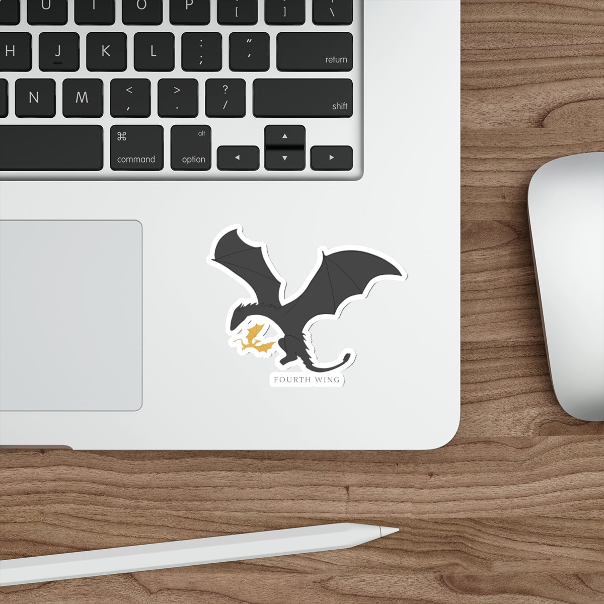 Fourth Wing Dragon Bat Die-Cut Sticker — Fantasy Book Fandom Laptop Decal