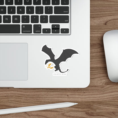Fourth Wing Dragon Bat Die-Cut Sticker — Fantasy Book Fandom Laptop Decal