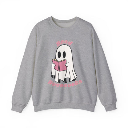 Read Booooks ghost reading sweatshirt | Halloween book lover top