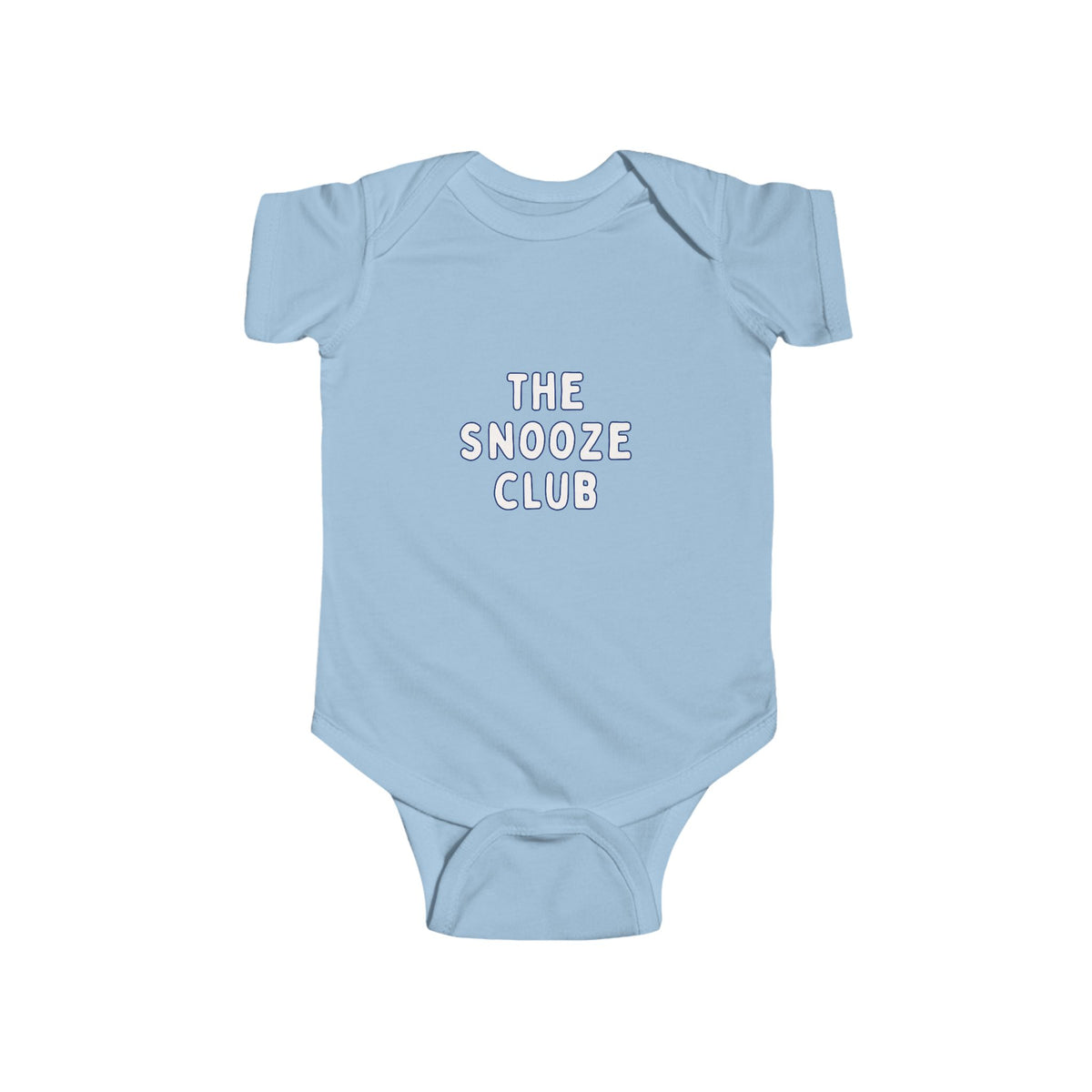 Infant Bodysuit — "The Snooze Club" Cute Baby Onesie, Soft Jersey Sleepwear