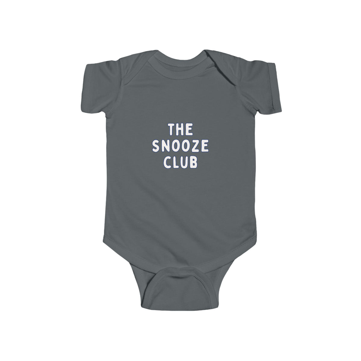 Infant Bodysuit — "The Snooze Club" Cute Baby Onesie, Soft Jersey Sleepwear